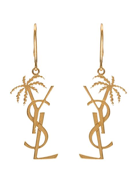 ysl palm tree earrings